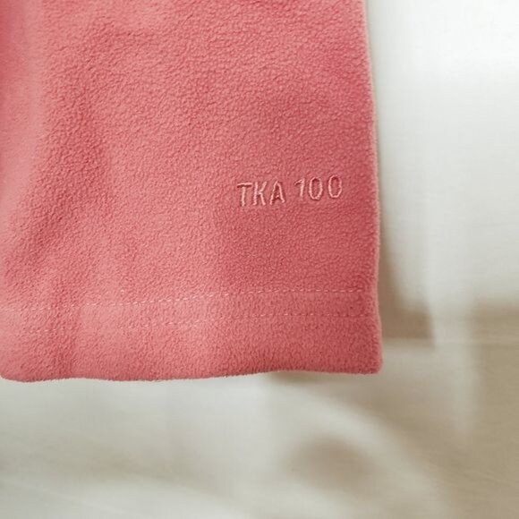 The North Face Dusty Pink & Gray Fleece Quarter Zip Pullover Women's Size Large - Picture 3 of 7